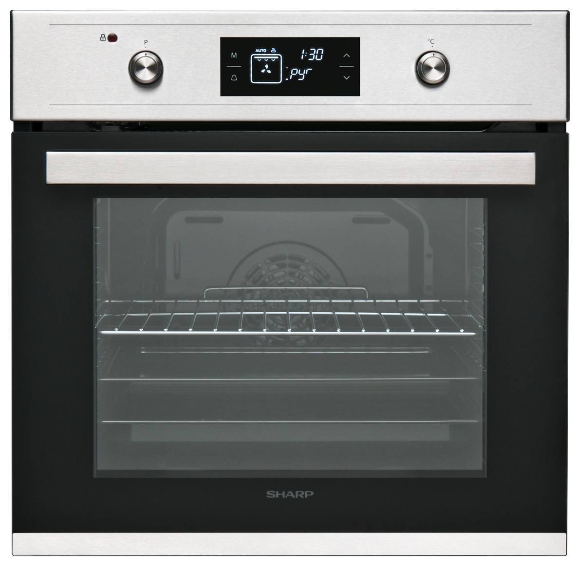 Sharp K-61V28IM1-EU Built-In 69lt. Pyrolytic Multifunction Oven, Inox