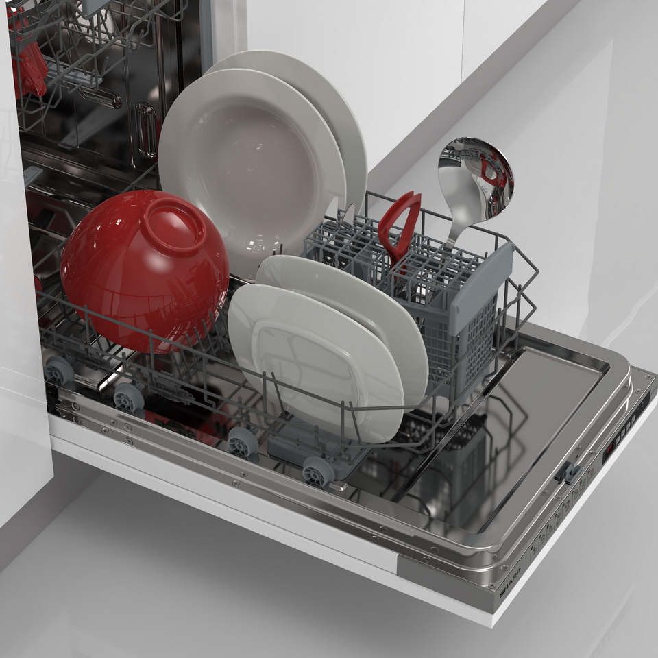 SHARP QW-I1GI47EX Integrated 45cm Dishwasher 10PS 47 db E Class