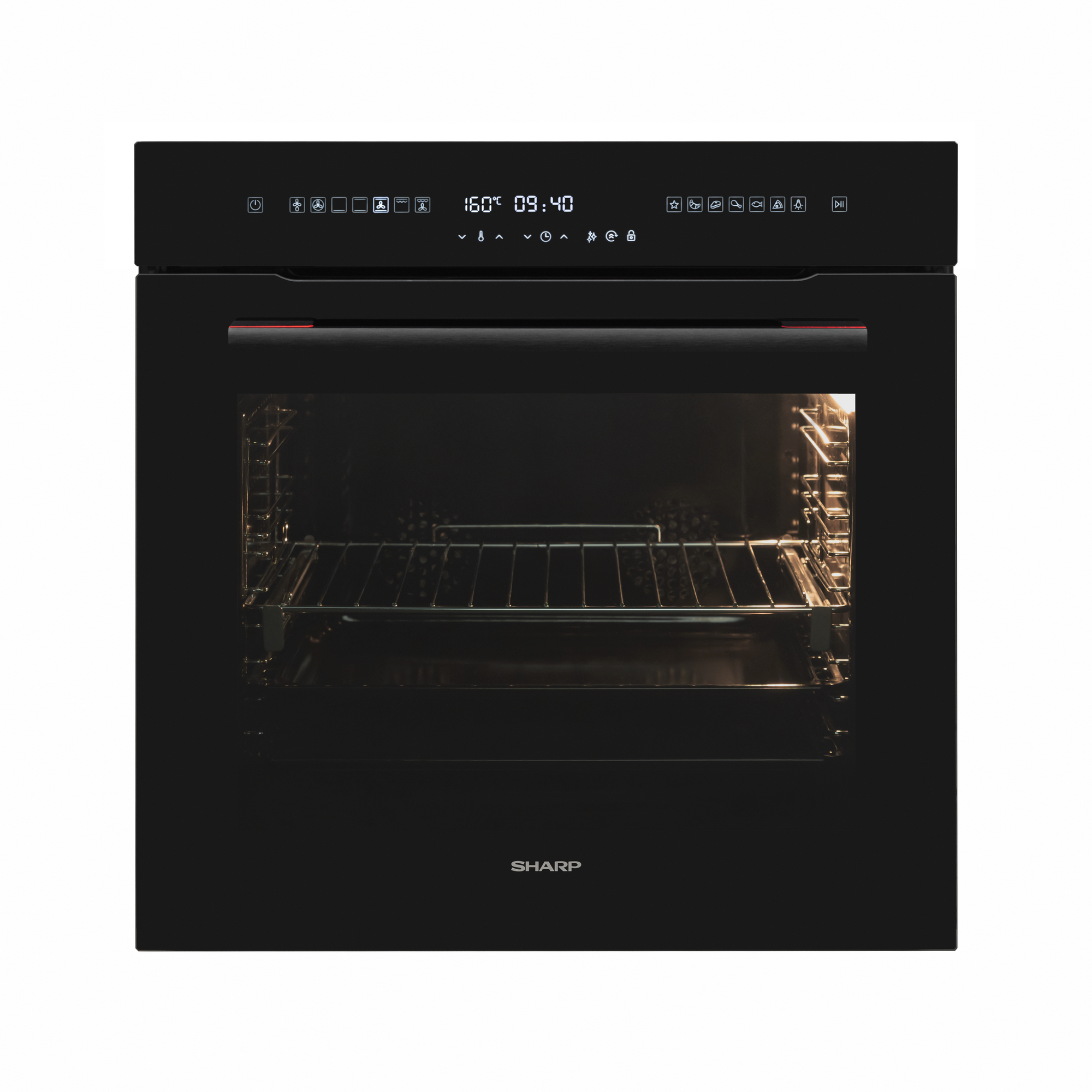Sharp KA-75L64BNH-EU Built-In 73lt. Standard Multifunction Oven, Pure Black