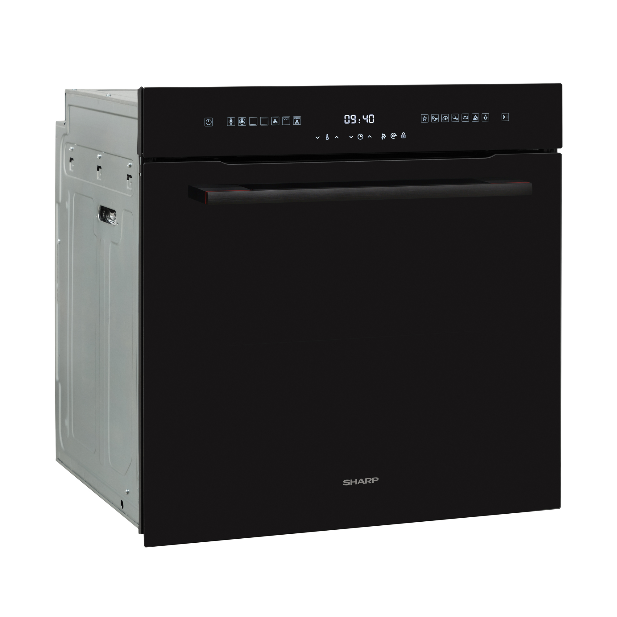 Sharp KA-75L64BNH-EU Built-In 73lt. Standard Multifunction Oven, Pure Black