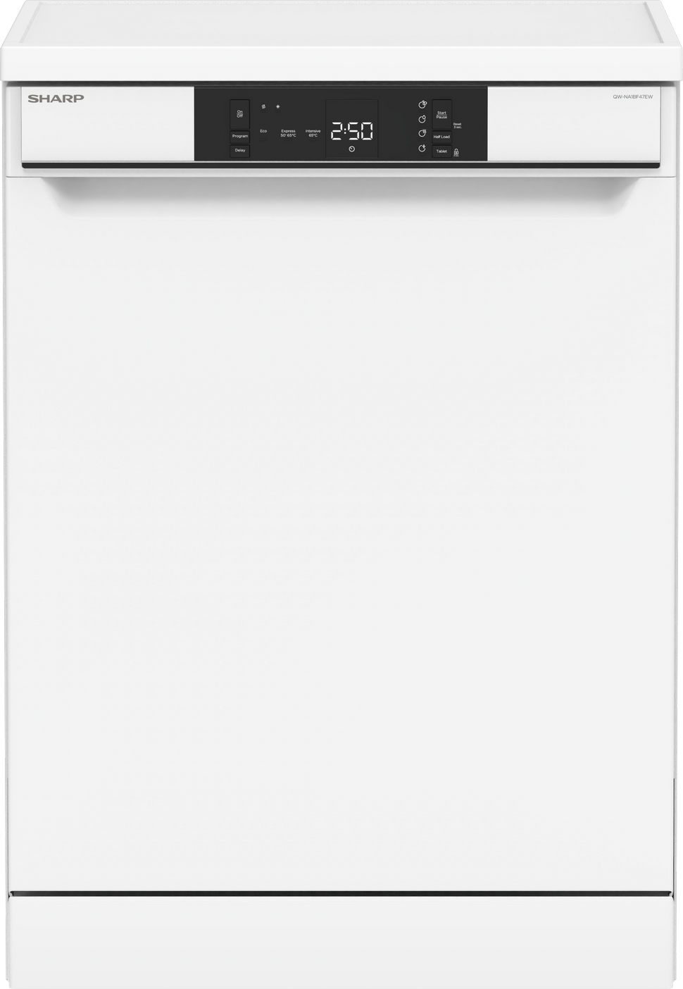 SHARP QW-NA1BF47EW Freestanding 60cm Dishwasher 13PS 47 db E Class with MicroBan Technolgy