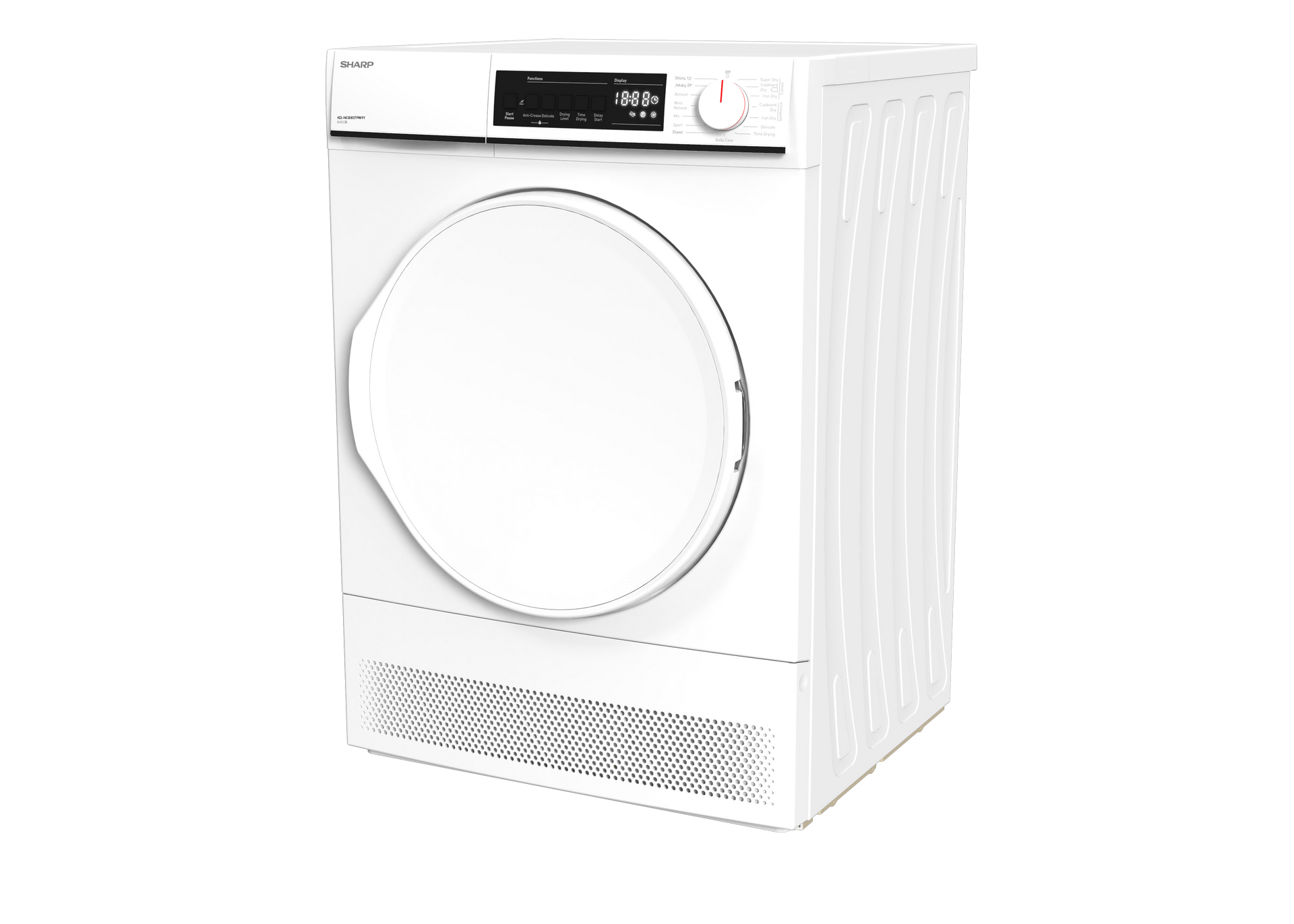 SHARP KD-NCB8S7PW91-EN Freestanding Tumble Dryer 8 kg B Class