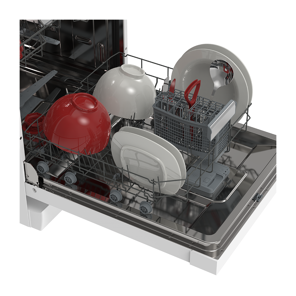 SHARP QW-NA35F44BW-ES Freestanding 60 cm Dishwasher 14 PS 44 db B Class with EcoBox Technology