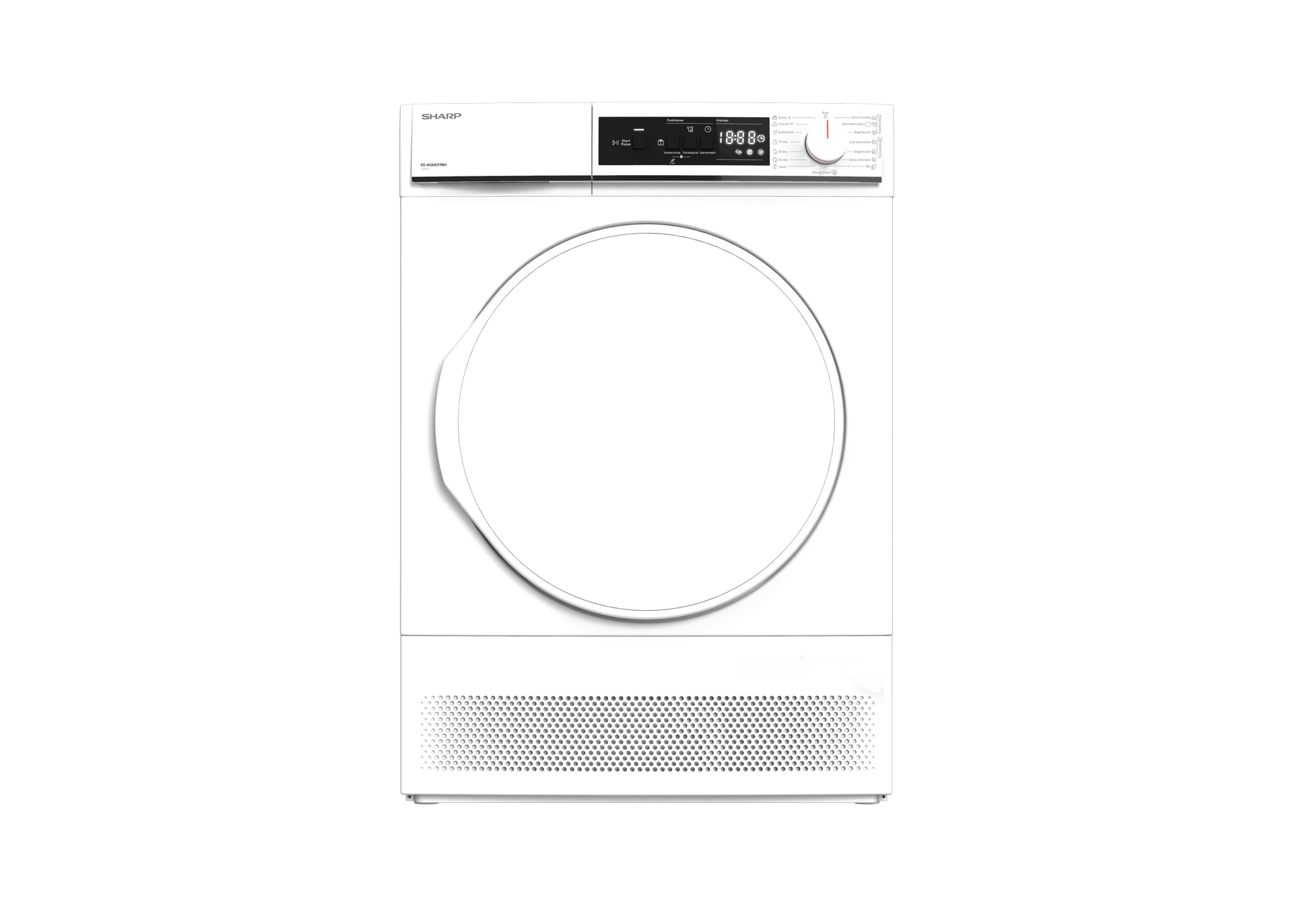 SHARP KD-NCA7S7PW91-DE Freestanding Tumble Dryer 7 kg B Class with Condenser Technology