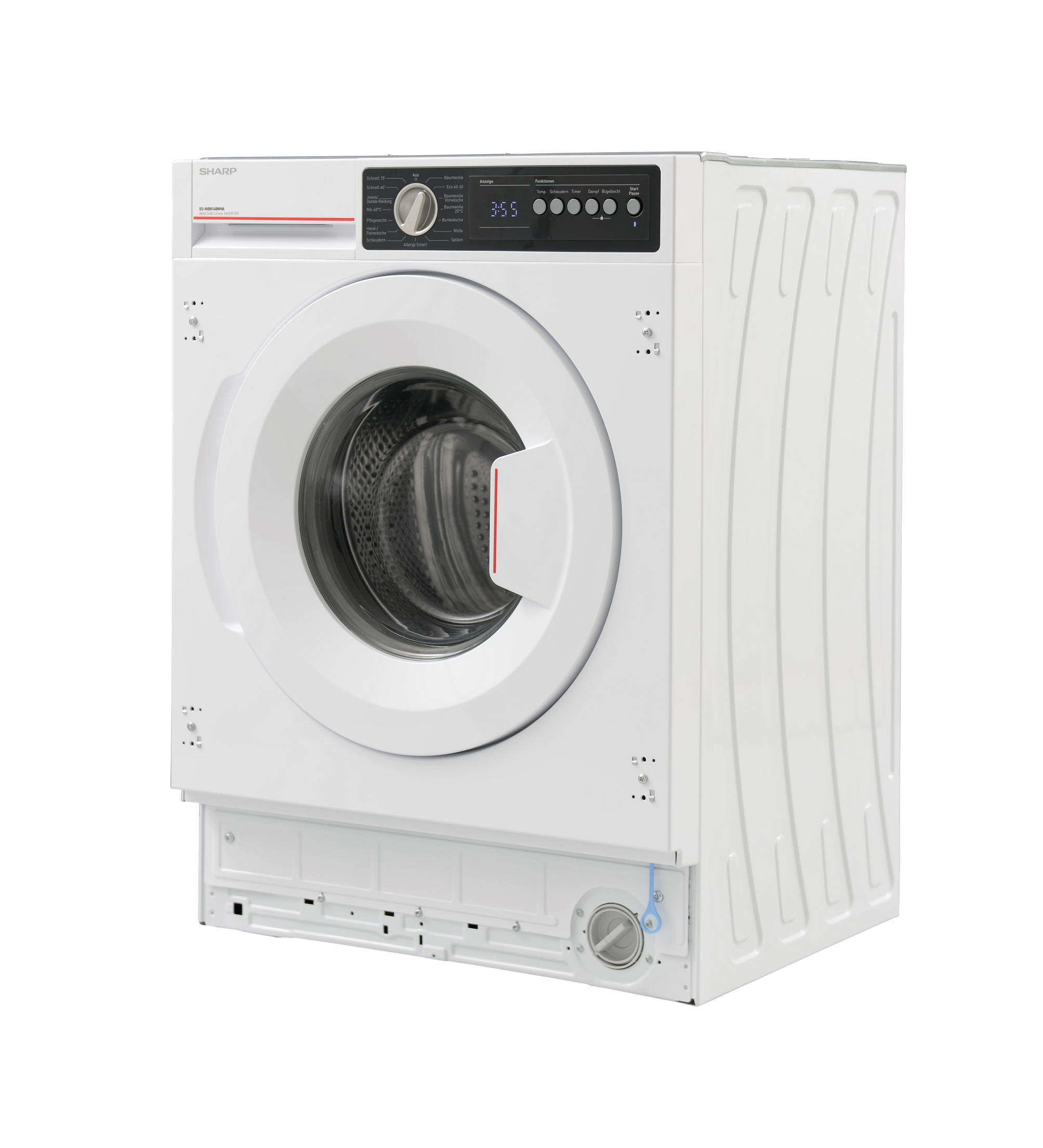 SHARP ES-NIB814BWNA-DE Integrated Washing Machine 8 kg 1400 RPM A Class