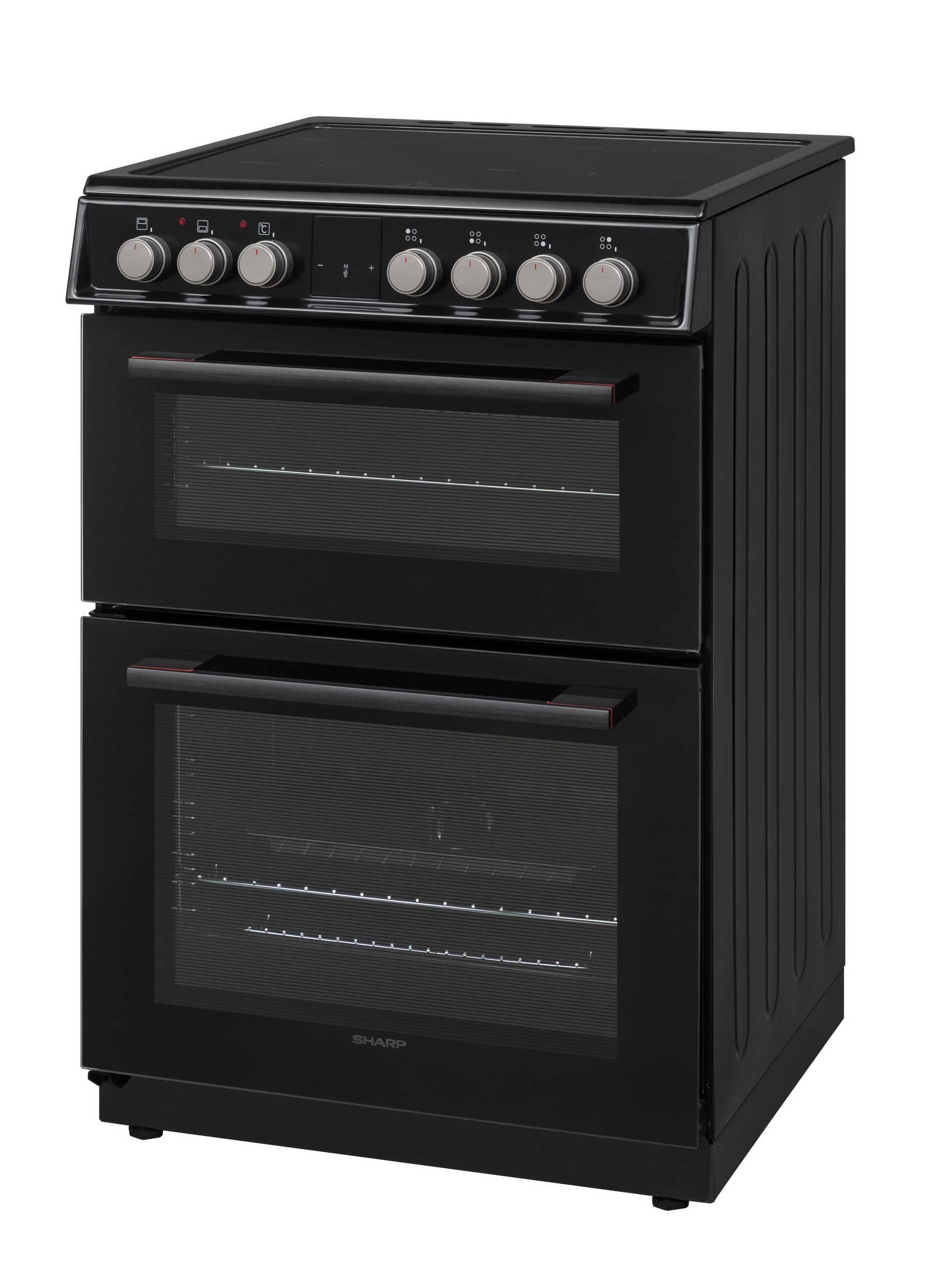 Sharp KF-66DIDD04BH1I-EN 60x60cm Freestanding Induction Double Oven, Black