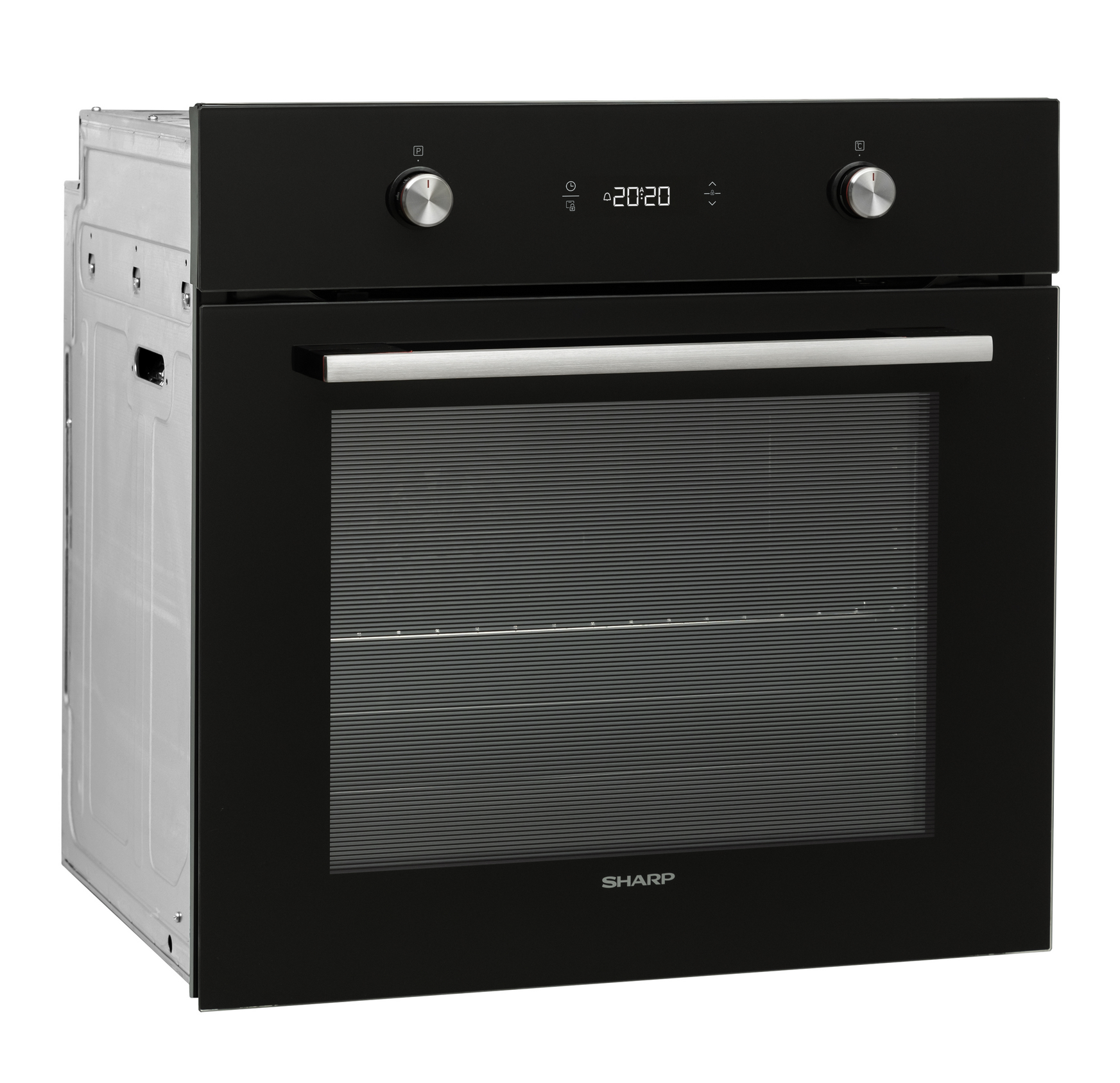 Sharp K-61P27BNM-FR Built-In 69lt. Pyrolytic Fan Assisted Oven, Black