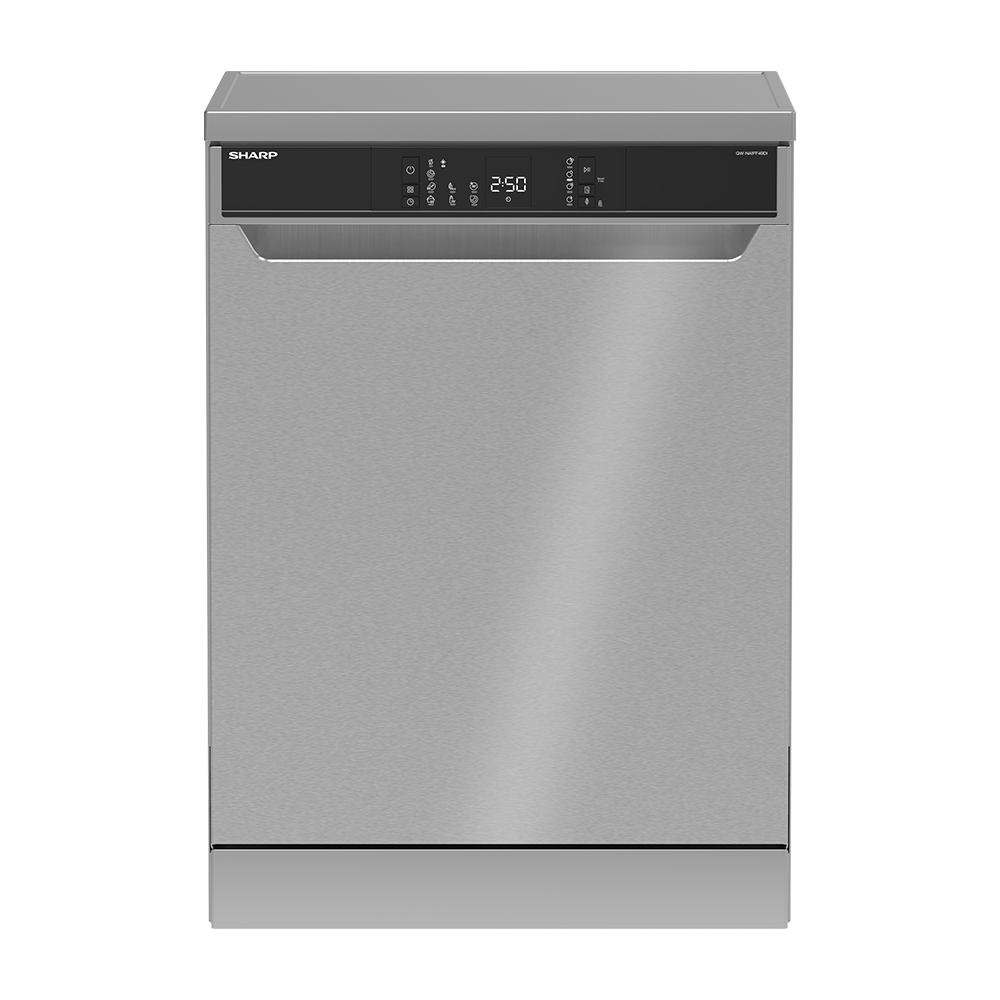 SHARP QW-NA1FF49DI-ES Freestanding 60 cm Dishwasher 14 PS 49 db D Class with Hygiene Technology