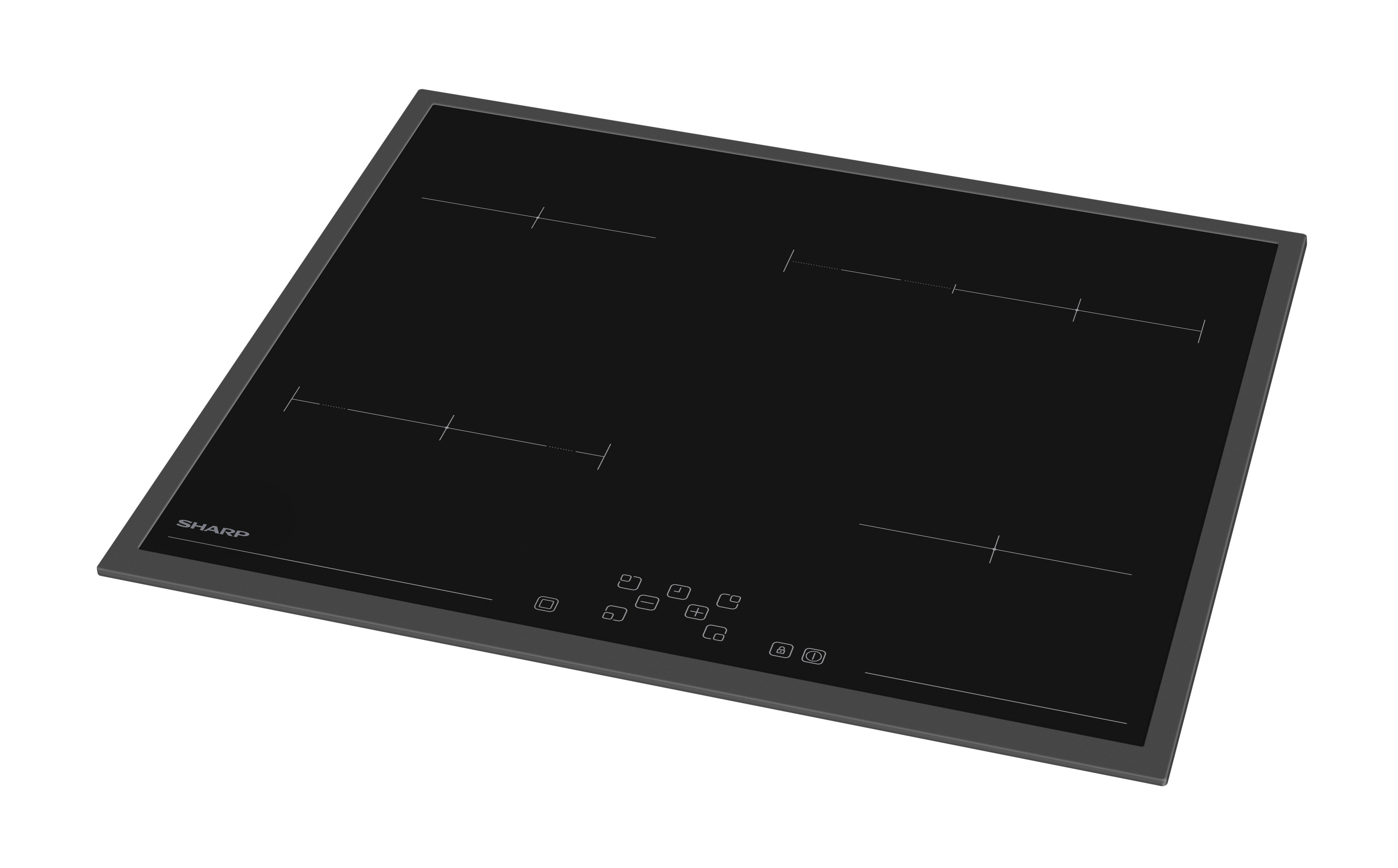 Sharp KH-6V09FTMI-DE Built-In 60cm Vitroceramic Hob, Toggle Touch Control
