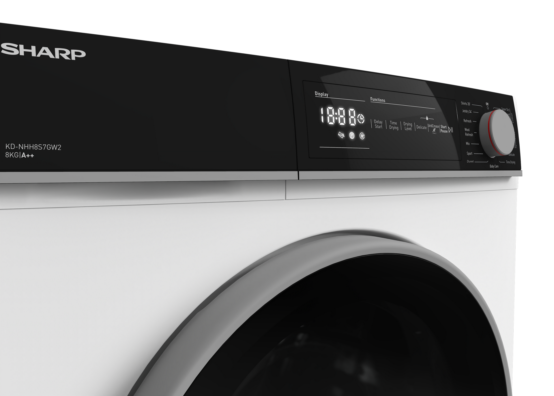 SHARP KD-NHH8S7GW21-EN Freestanding Tumble Dryer 8 kg A++