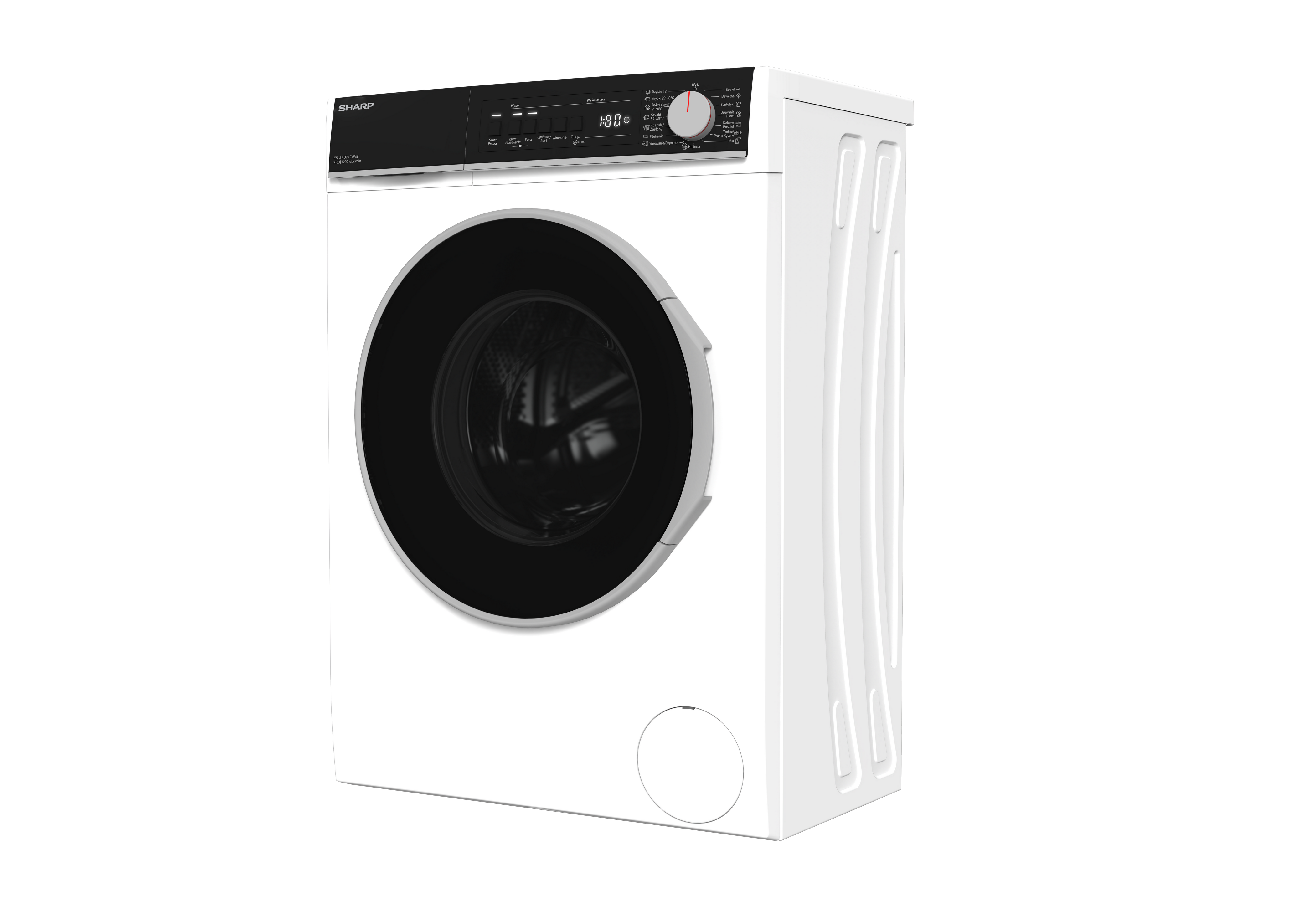 SHARP ES-SFB712YWB-PL Freestanding Washing Machine 7 kg 1200 RPM B Class