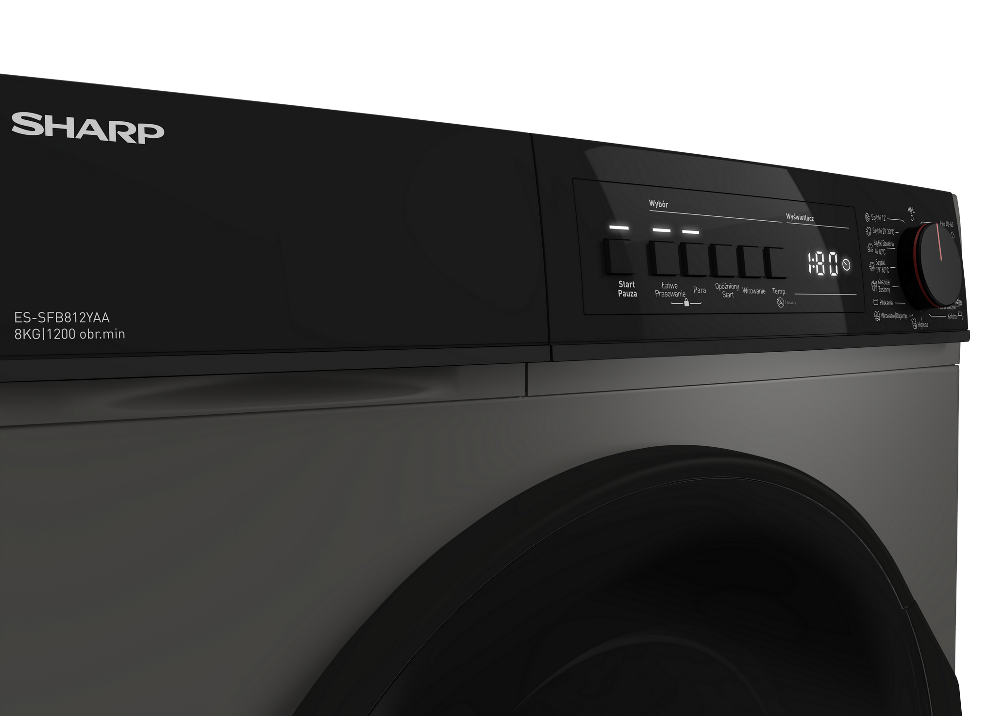 SHARP ES-SFB812YAA-PL Freestanding Washing Machine 8 kg 1400 RPM A Class