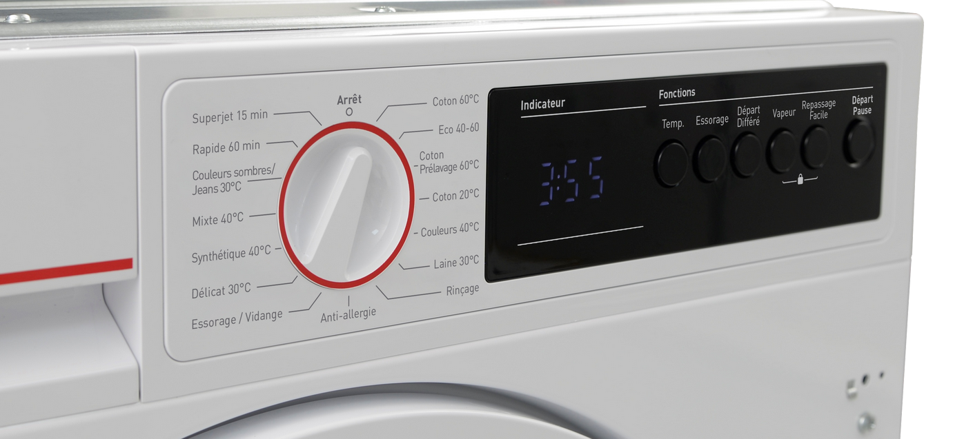 SHARP ES-NIB814BWNA-FR Integrated Washing Machine 8 kg 1400 RPM A Class
