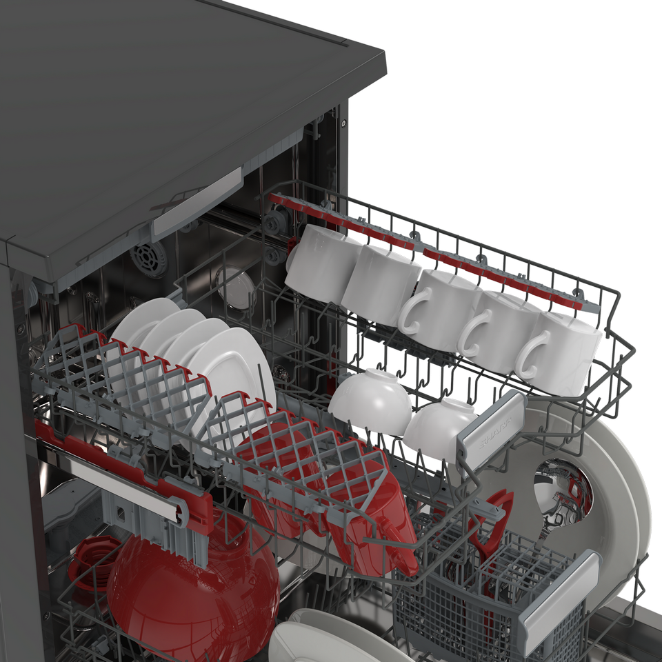 SHARP QW-NA3YF42AA Freestanding 60cm Dishwasher 14PS 42 db A Class