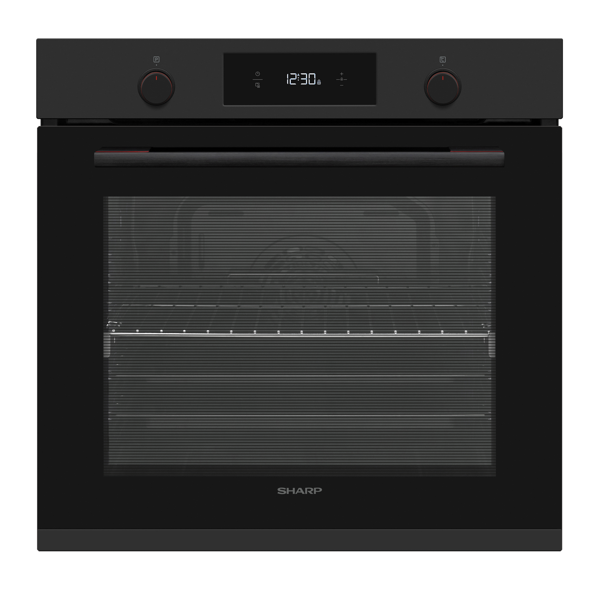Sharp K-71P28BNH-EU Built-In 78lt. Pyrolytic Multifunction Oven, Matte Black