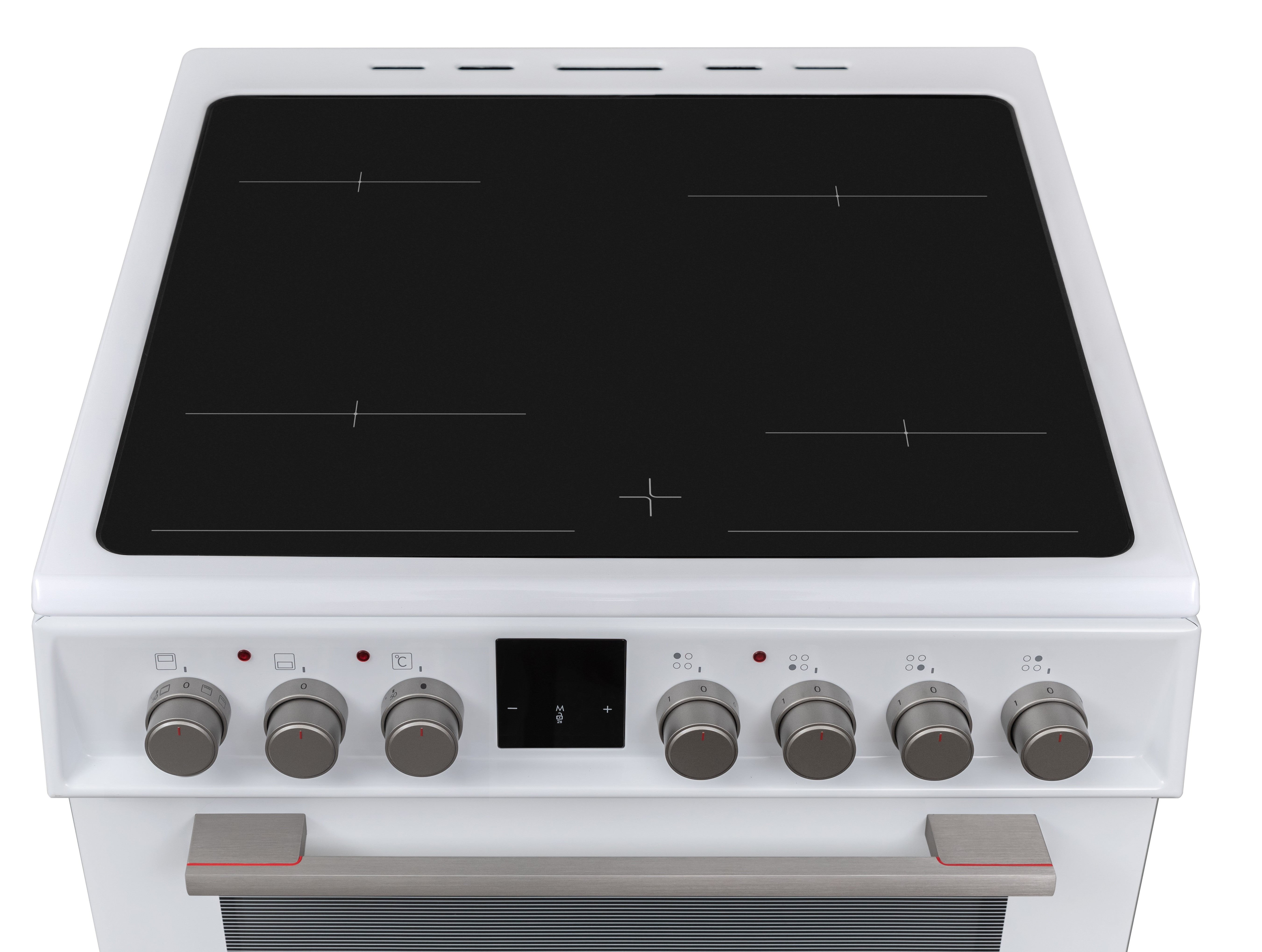 Sharp KF-66DVDD04WM1K-EN 60x60cm Freestanding Vitroceramic Double Oven, White