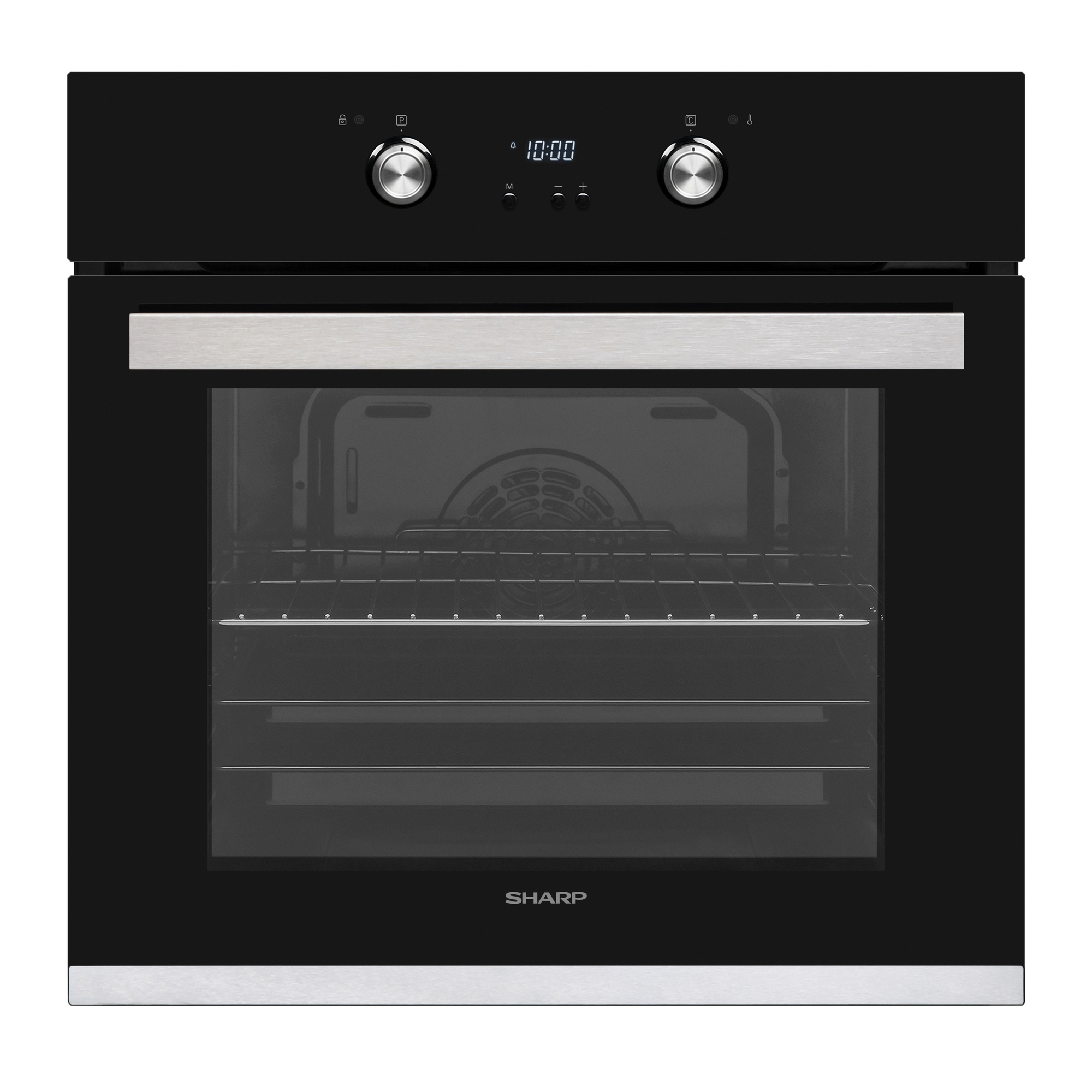 Sharp K-61D27BM1-EU Built-In 69lt. Pyrolytic Fan Assisted Oven, Black