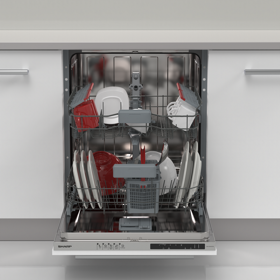 SHARP QW-NI14I47EX Integrated 60cm Dishwasher 13PS 47 db E Class