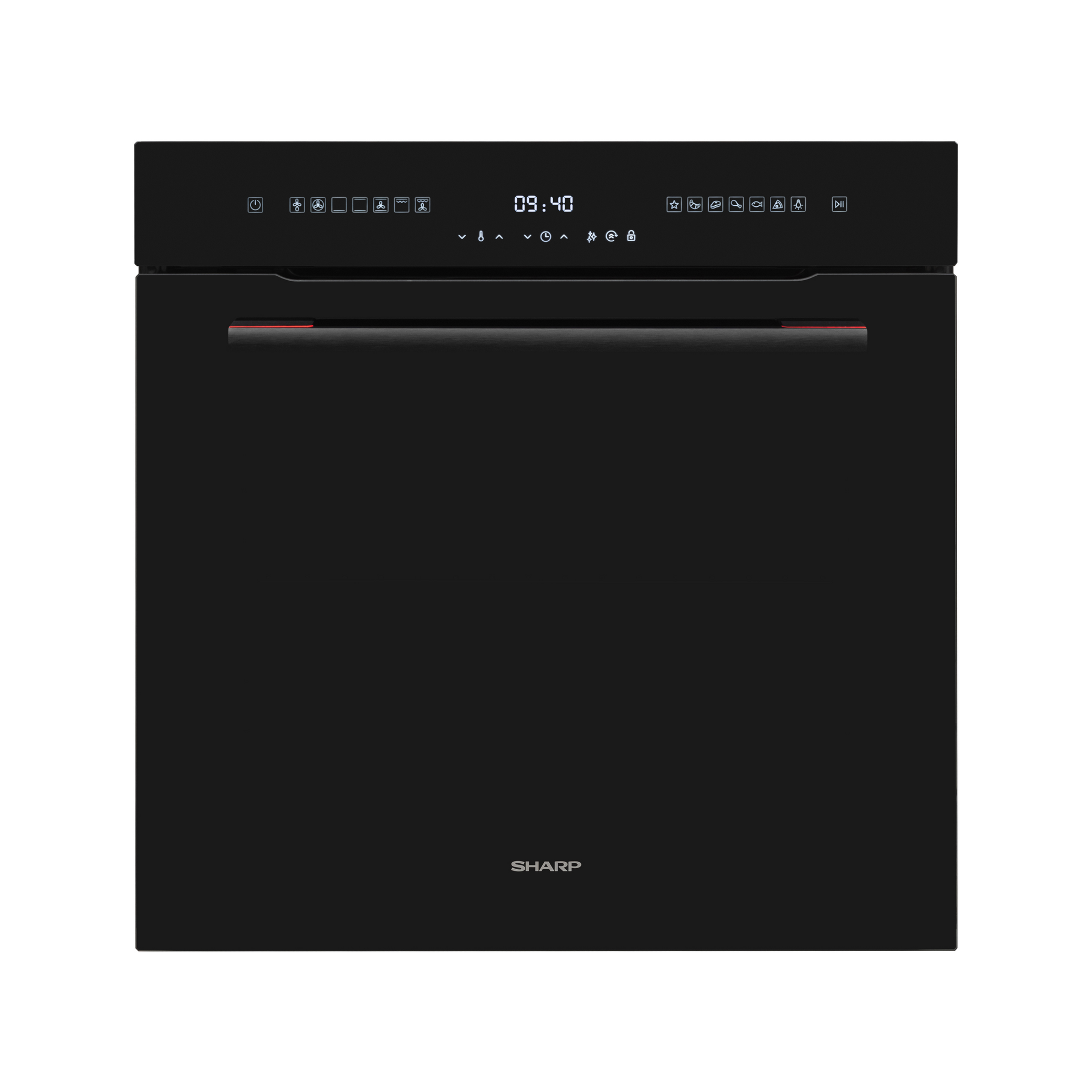 Sharp KA-75L64BNH-EU Built-In 73lt. Standard Multifunction Oven, Pure Black