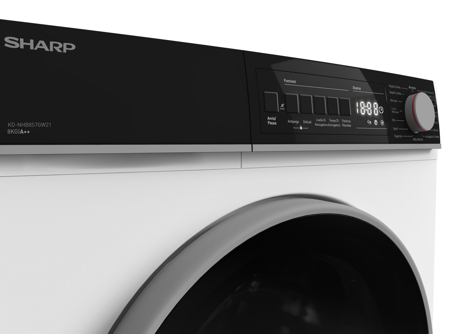 SHARP KD-NHB9S7GW2-IT Freestanding Tumble Dryer 9 kg A++