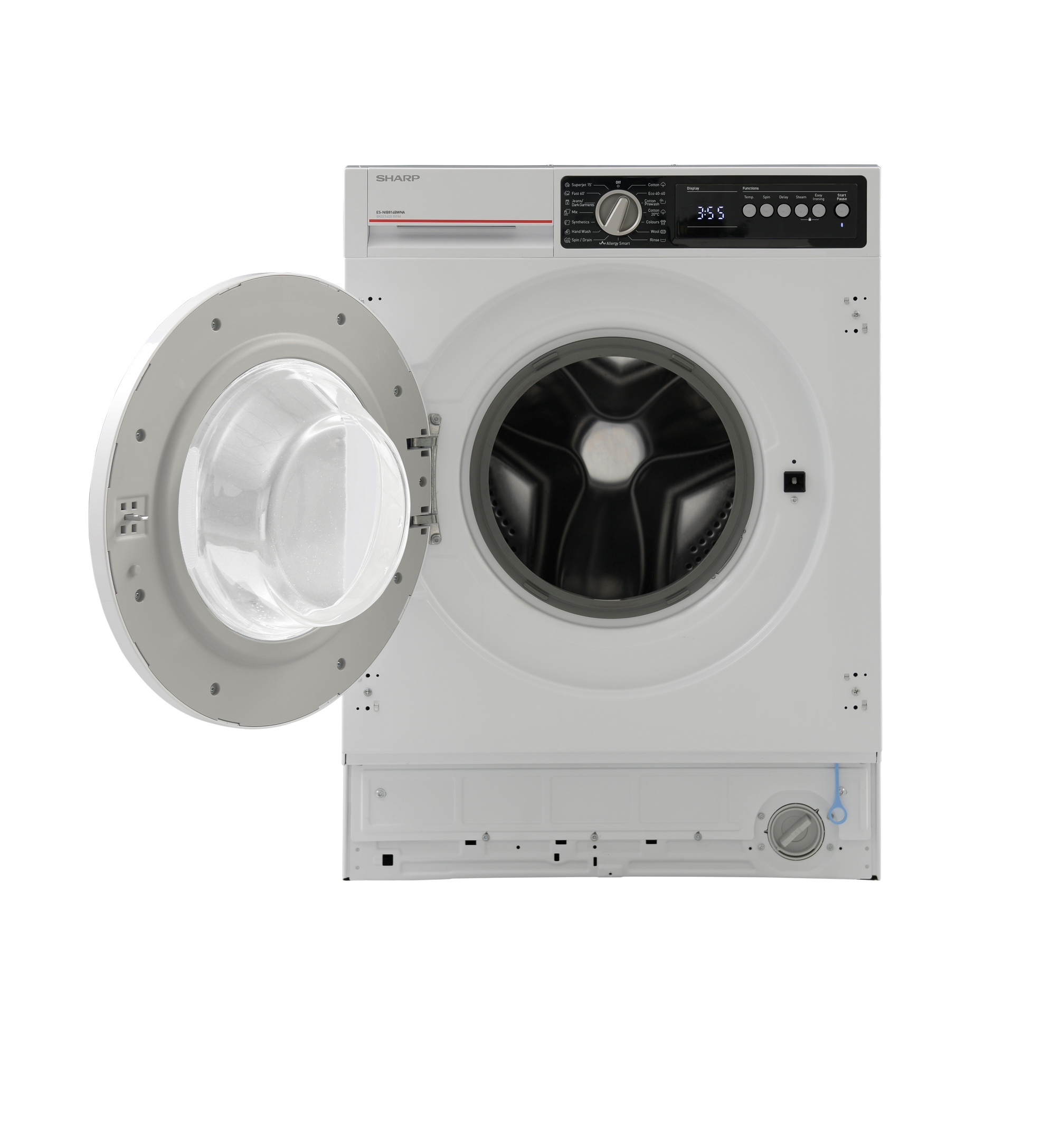 SHARP ES-NIB814BWNA-EE Integrated Washing Machine 8 kg 1400 RPM A Class
