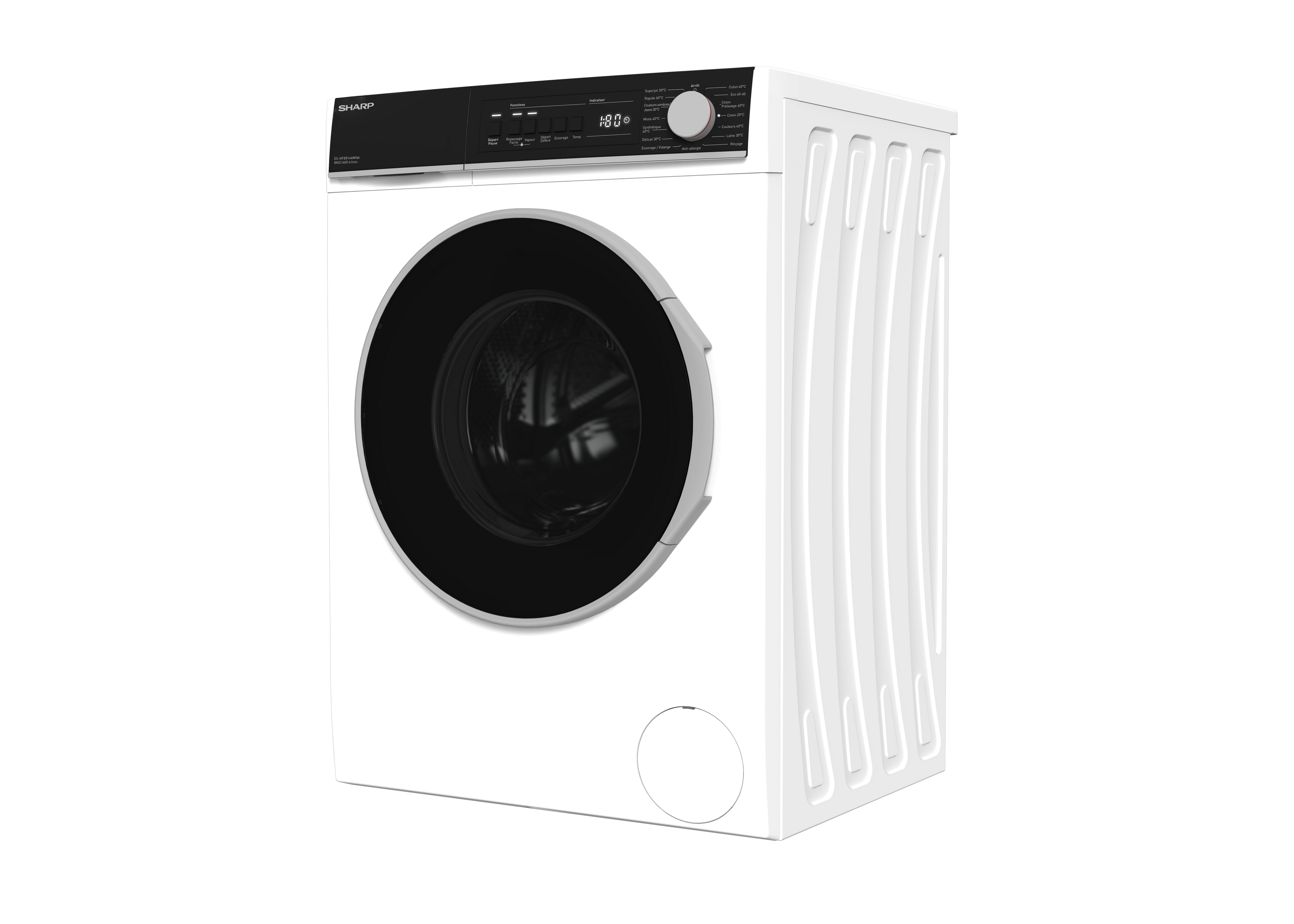 SHARP ES-NFB814AWNA-FR Freestanding Washing Machine 8 kg 1400 RPM A Class