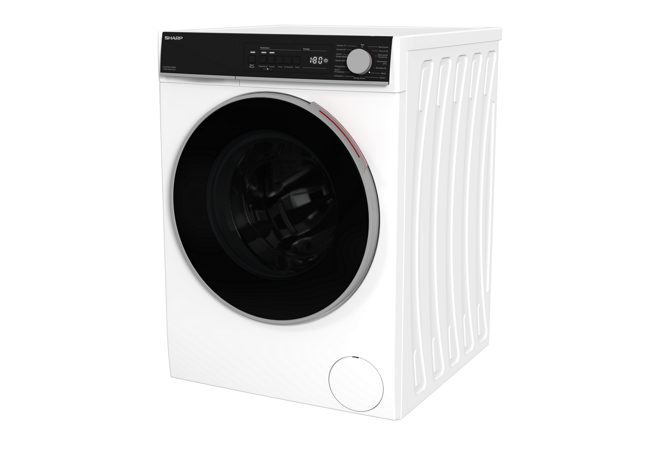SHARP ES-NFB214CWDA-DE Freestanding Washing Machine 12 kg 1400 RPM A Class