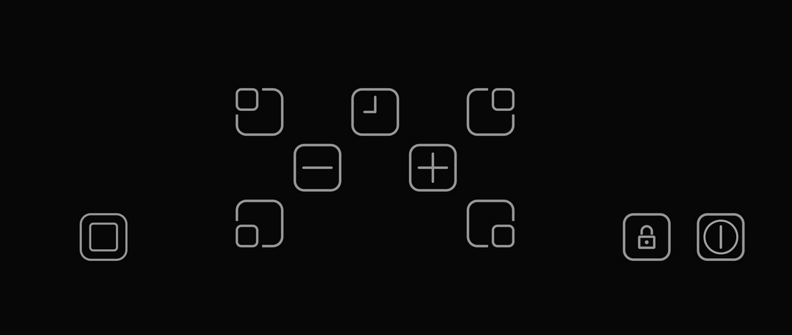 Sharp KH-6V08FT0K-EU Built-In 60cm Vitroceramic Hob, Toggle Touch Control