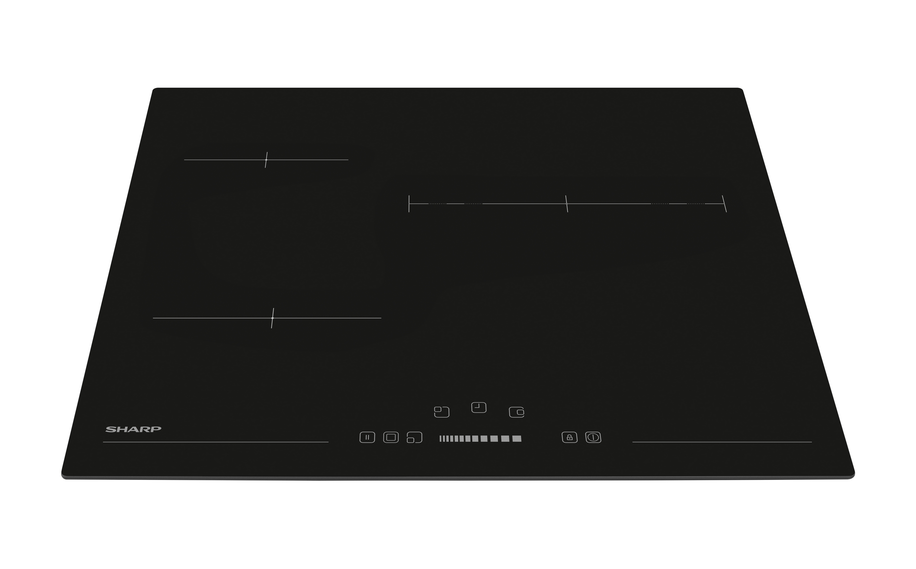 Sharp KH-6V13NS0I-EU Built-In 60cm Vitroceramic Hob, Slider Touch Control