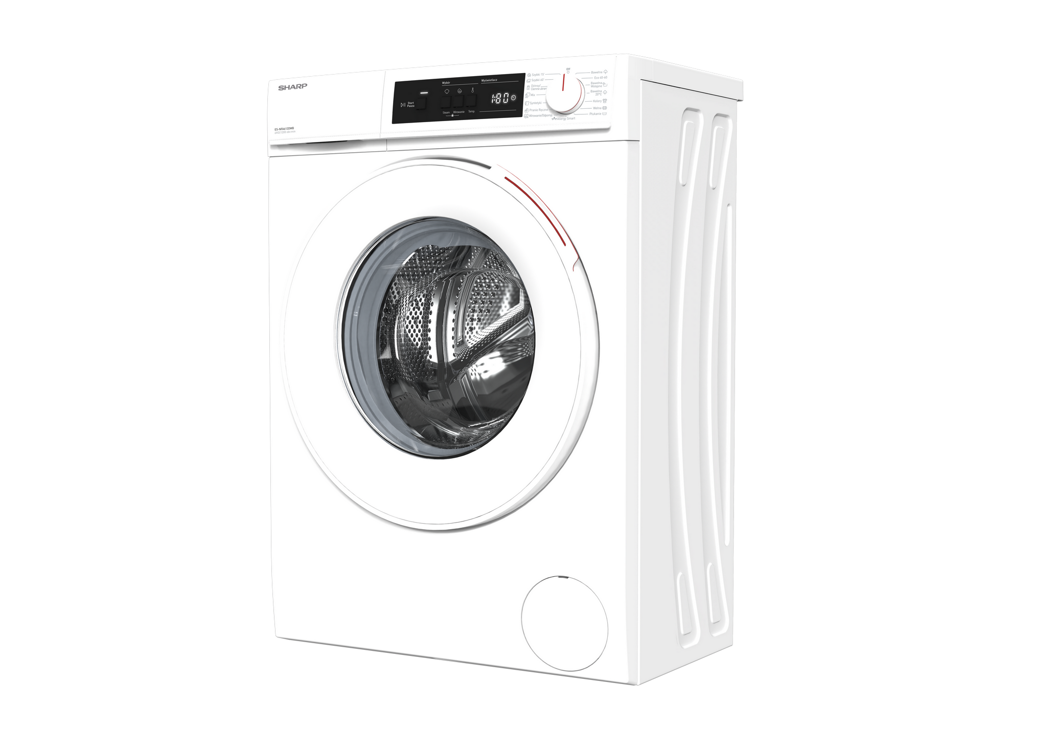 SHARP ES-NFA612DWB-PL Vrijstaande Wasmachine 6 kg 1200 RPM B klasse