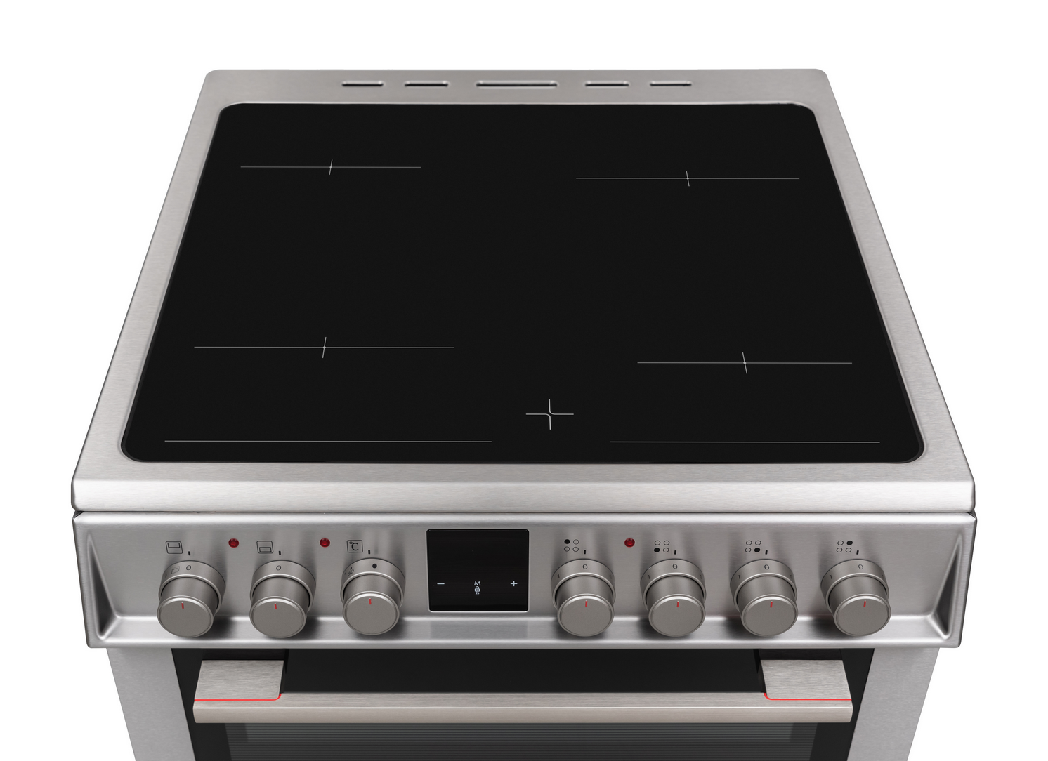 Sharp KF-66DVDD04IM1K-EN 60x60cm Freestanding Vitroceramic Double Oven, Inox