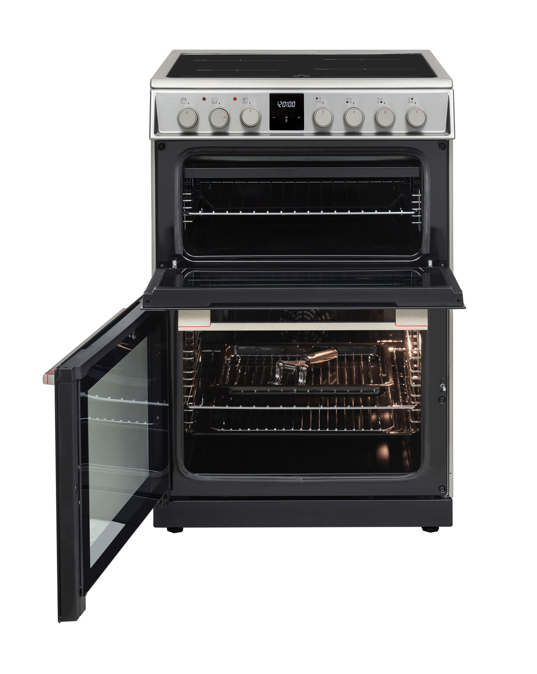 Sharp KF-66DIDD04IM1I-EN 60x60cm Freestanding Induction Double Oven, Inox