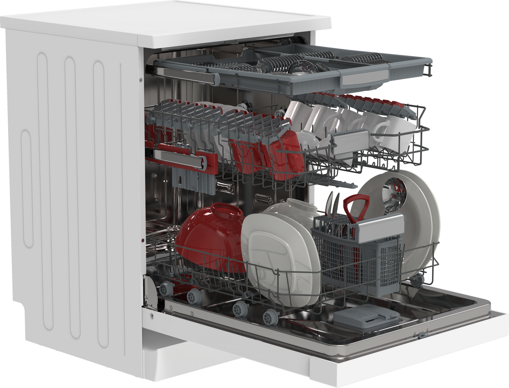 SHARP QW-NA4YF44EAW Freestanding 60cm Dishwasher 14PS 44 Db A Class