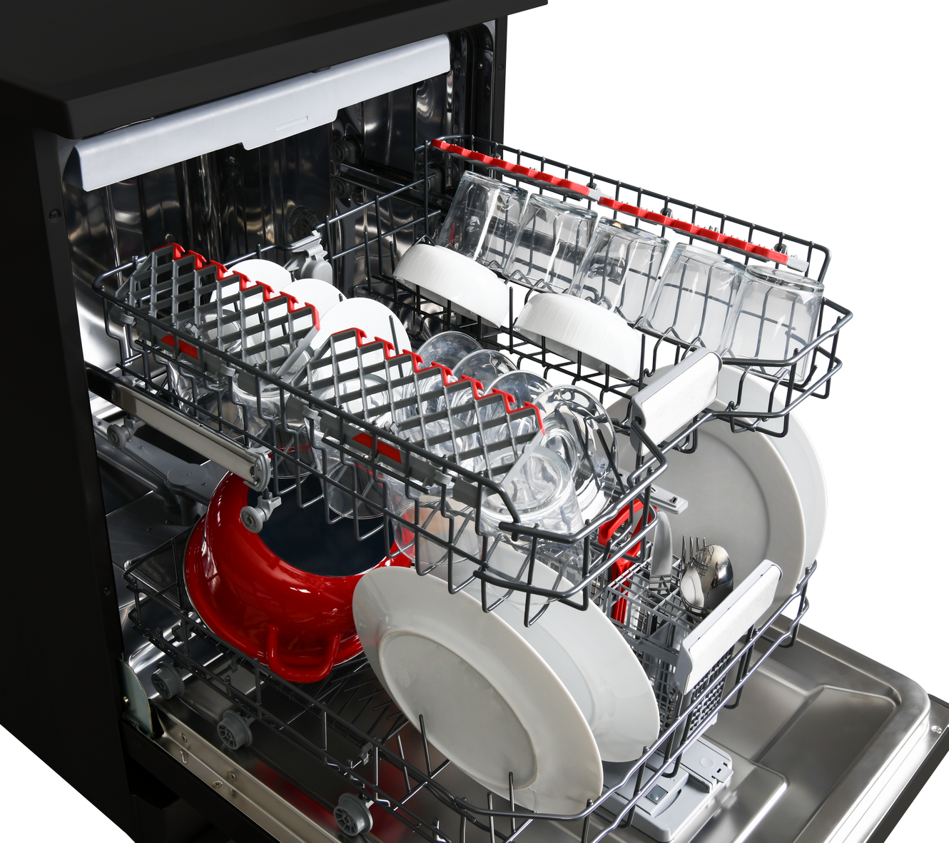 SHARP QW-NA2XF44ECB Freestanding 60cm Dishwasher 14PS 44 db C Class