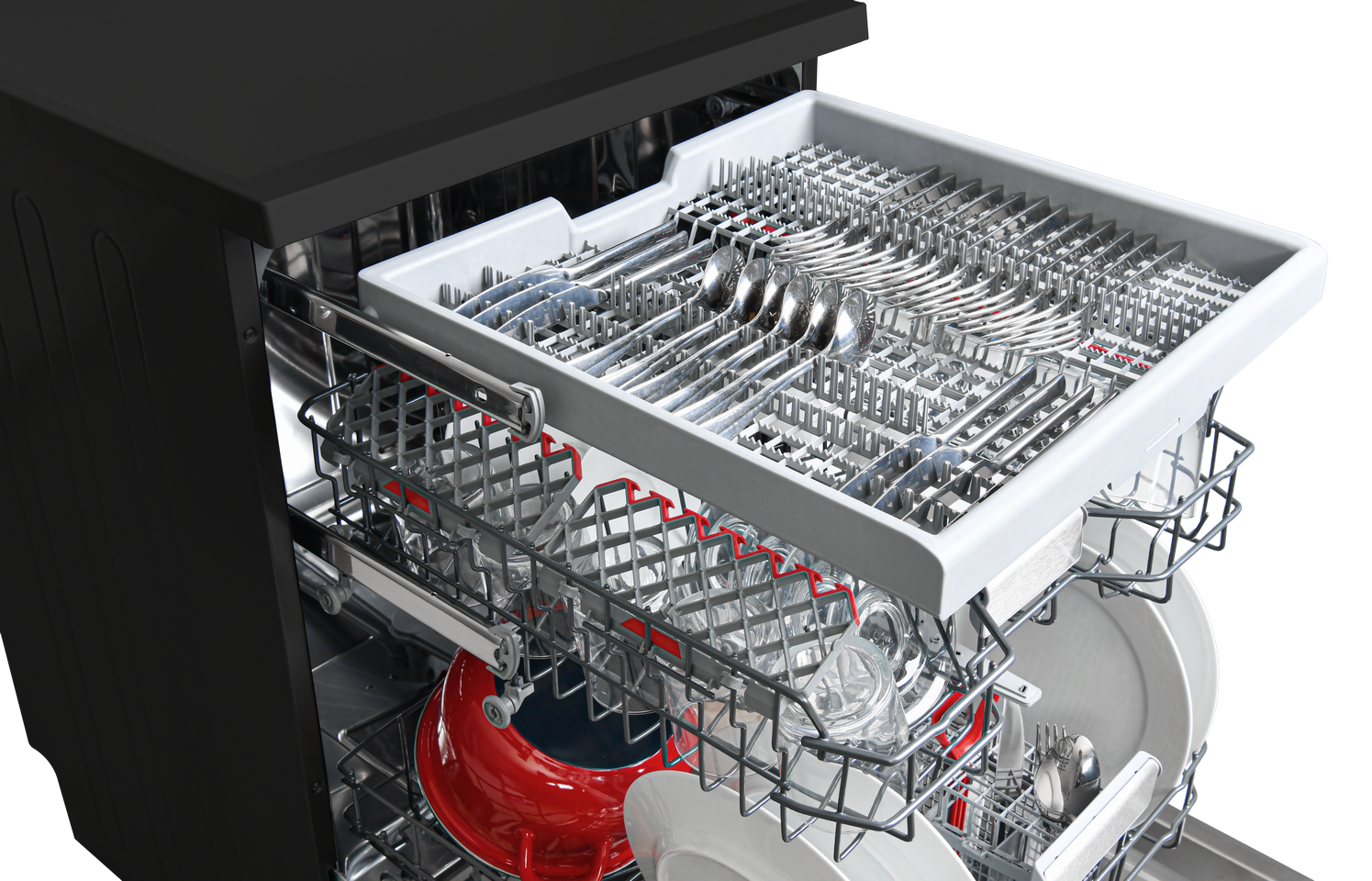 SHARP QW-NA2XF44ECB Freestanding 60cm Dishwasher 14PS 44 db C Class