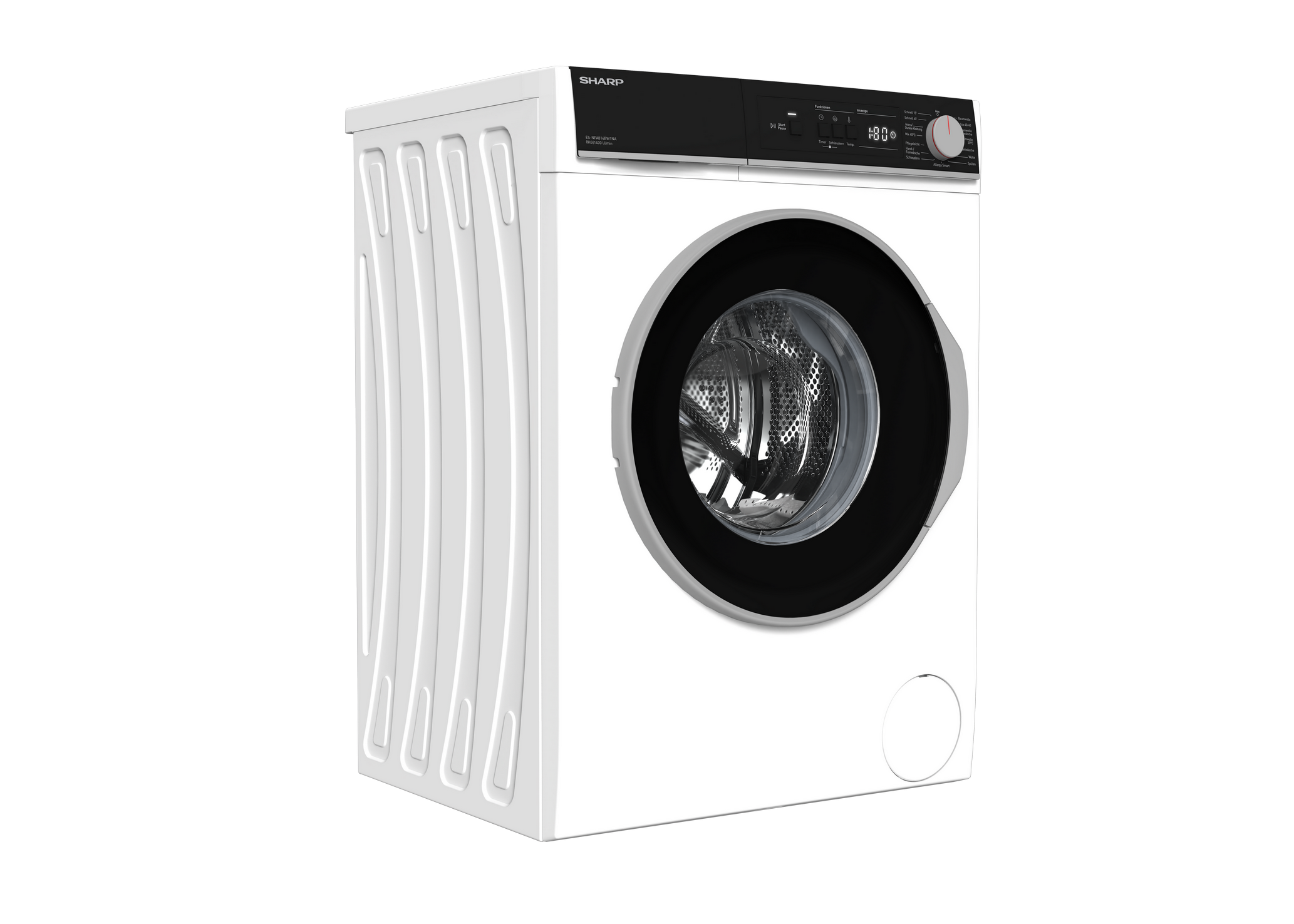 SHARP ES-NFA814BW1NA-DE Freestanding Washing Machine 8 kg 1400 RPM A Class