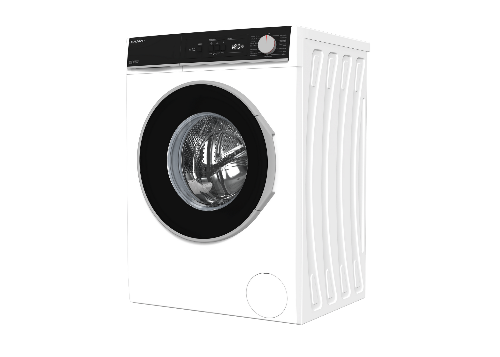 SHARP ES-NFA814BW1NA-DE Freestanding Washing Machine 8 kg 1400 RPM A Class