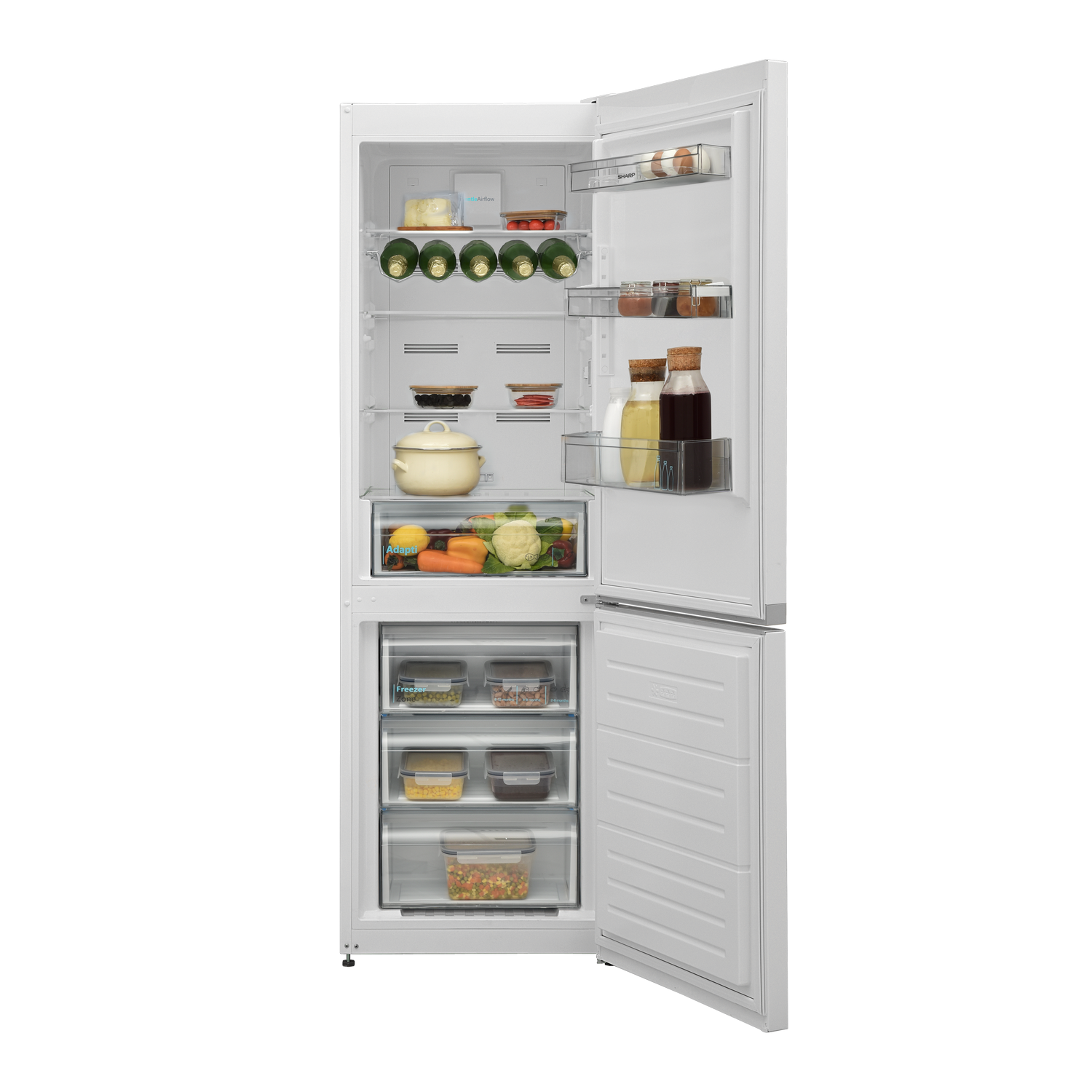 SHARP SJ-NBA09DMXWD-EU 60cm NF Fridge-Freezer