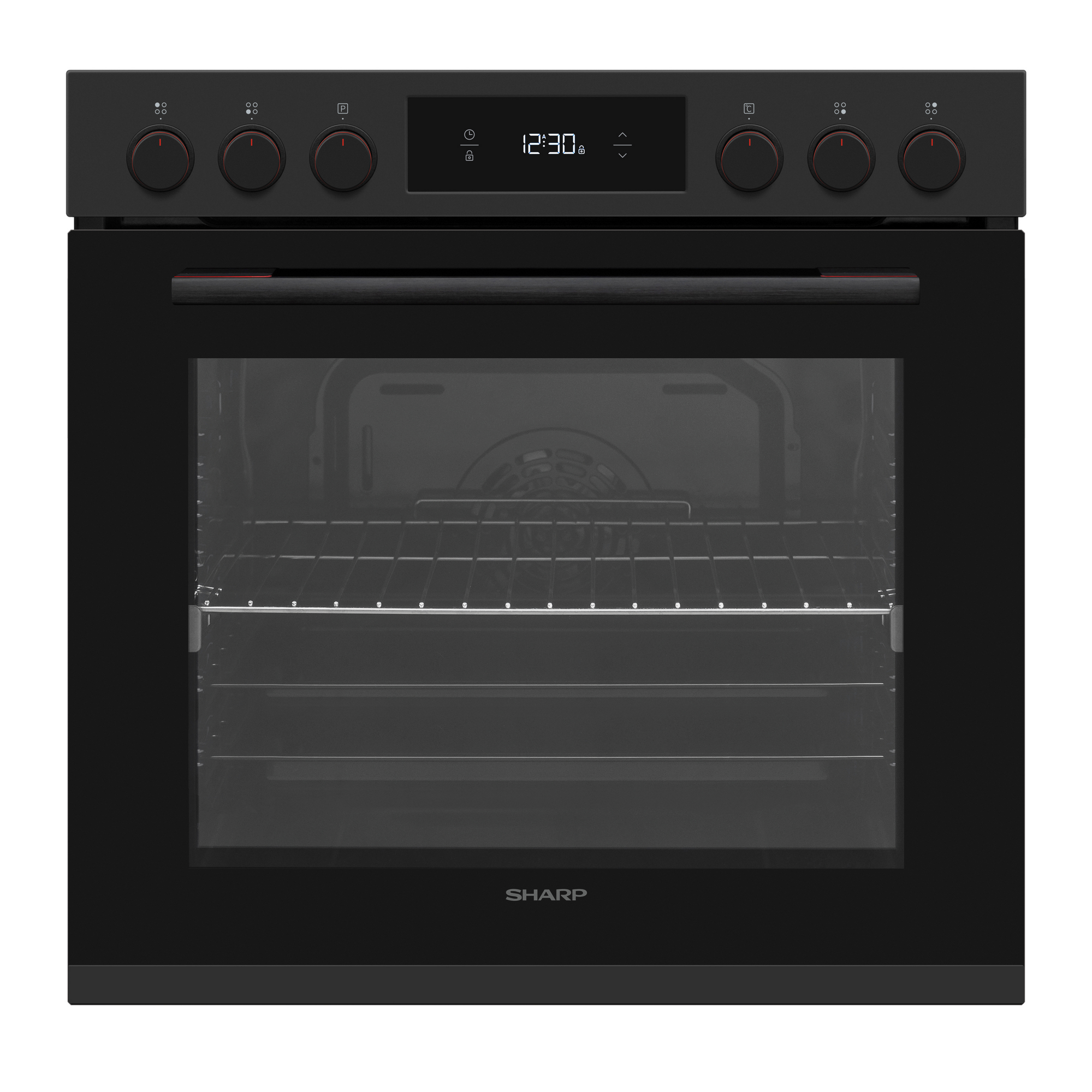 Sharp K-72P51BNH-EU Built-In 78lt. Polyvalent Multifunction Oven, Matte Black