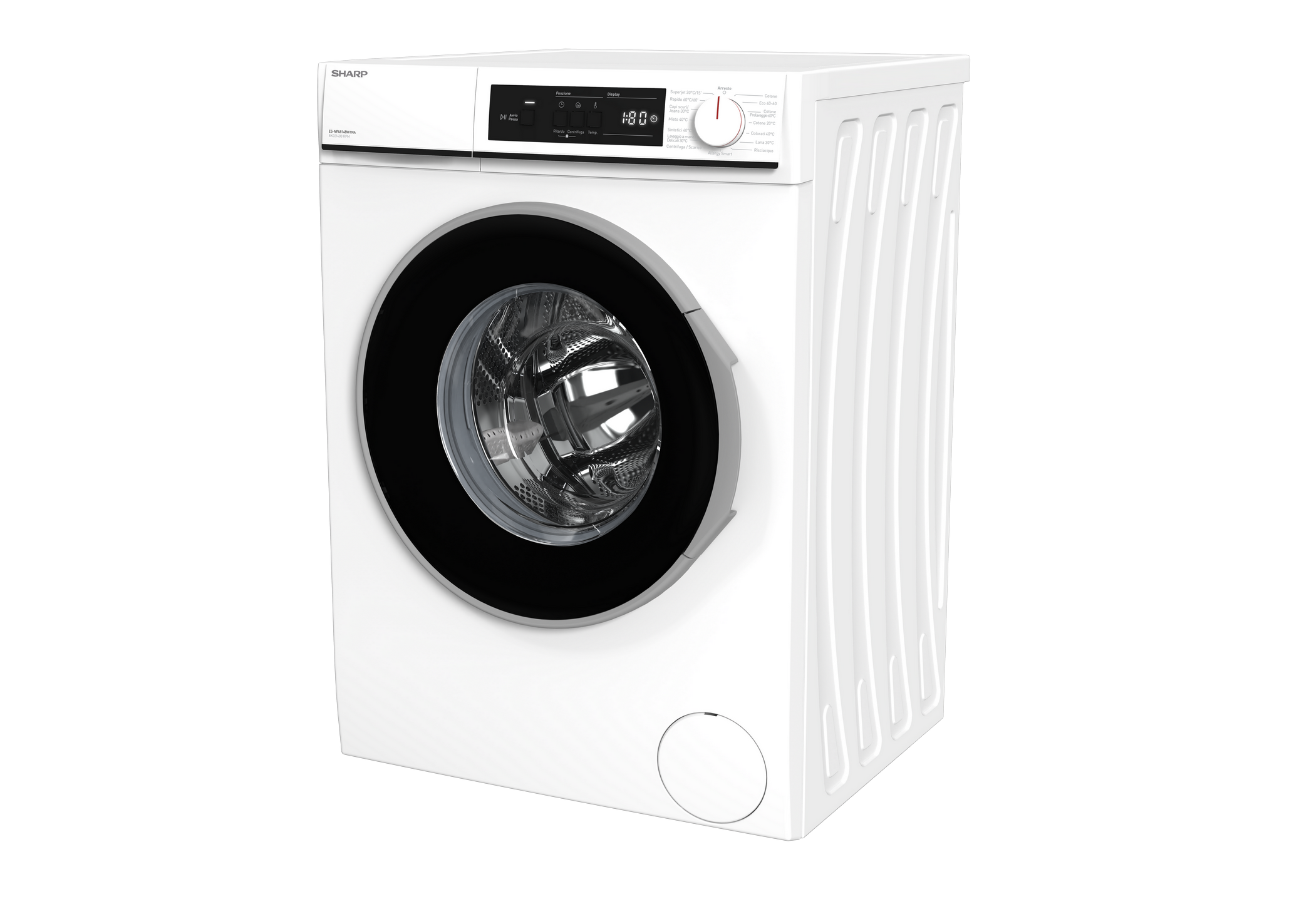 SHARP ES-NFA814BW1NA-IT Freestanding Washing Machine 8 kg 1400 RPM A Class