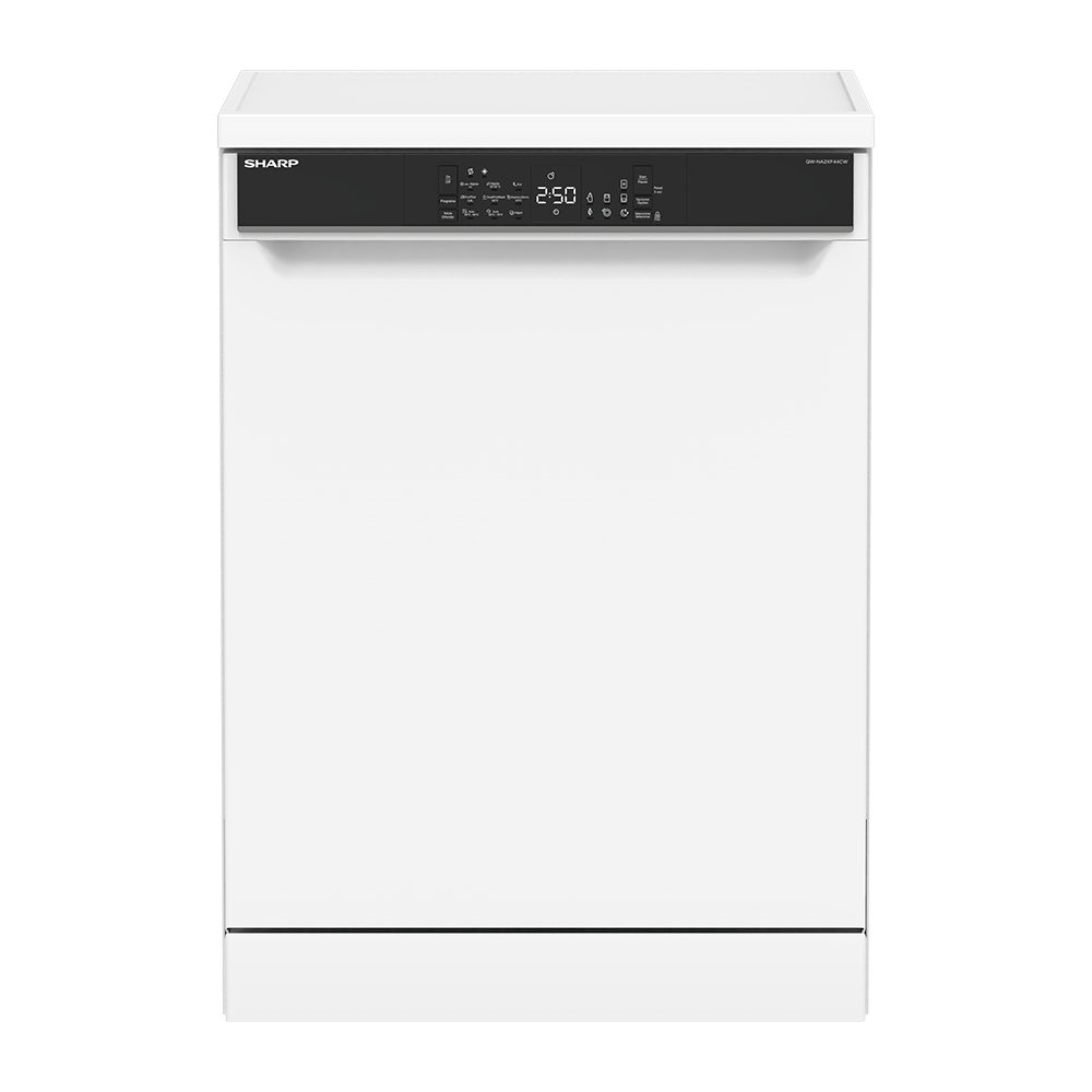 SHARP QW-NA2XF44CW-ES Freestanding 60 cm Dishwasher 14 PS 44 db C Class with EcoBox Technology